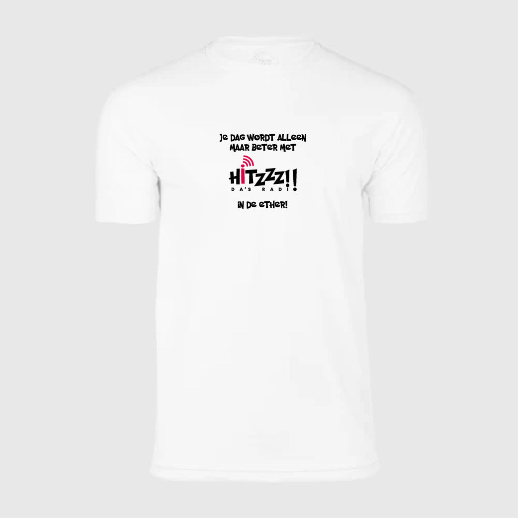T-shirt met korte mouwen spreuk Wit (HITZZZ!!)